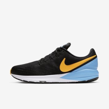 Nike Air Zoom Structure 22 - Férfi Túracipő - Fekete/Kék/Fehér/Narancssárga